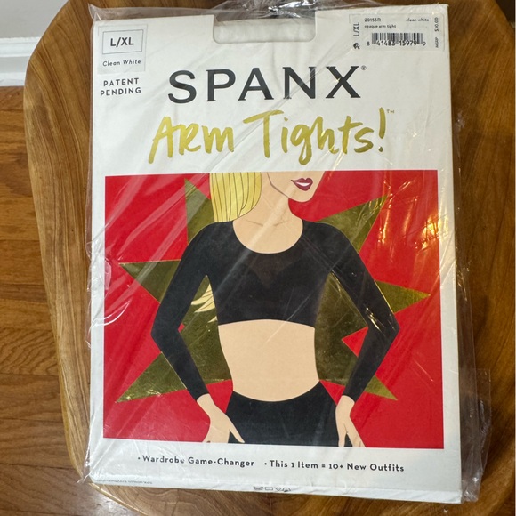 NEW SPANX Clean White Opaque Arm Tights Layering L/XL - Picture 2 of 5